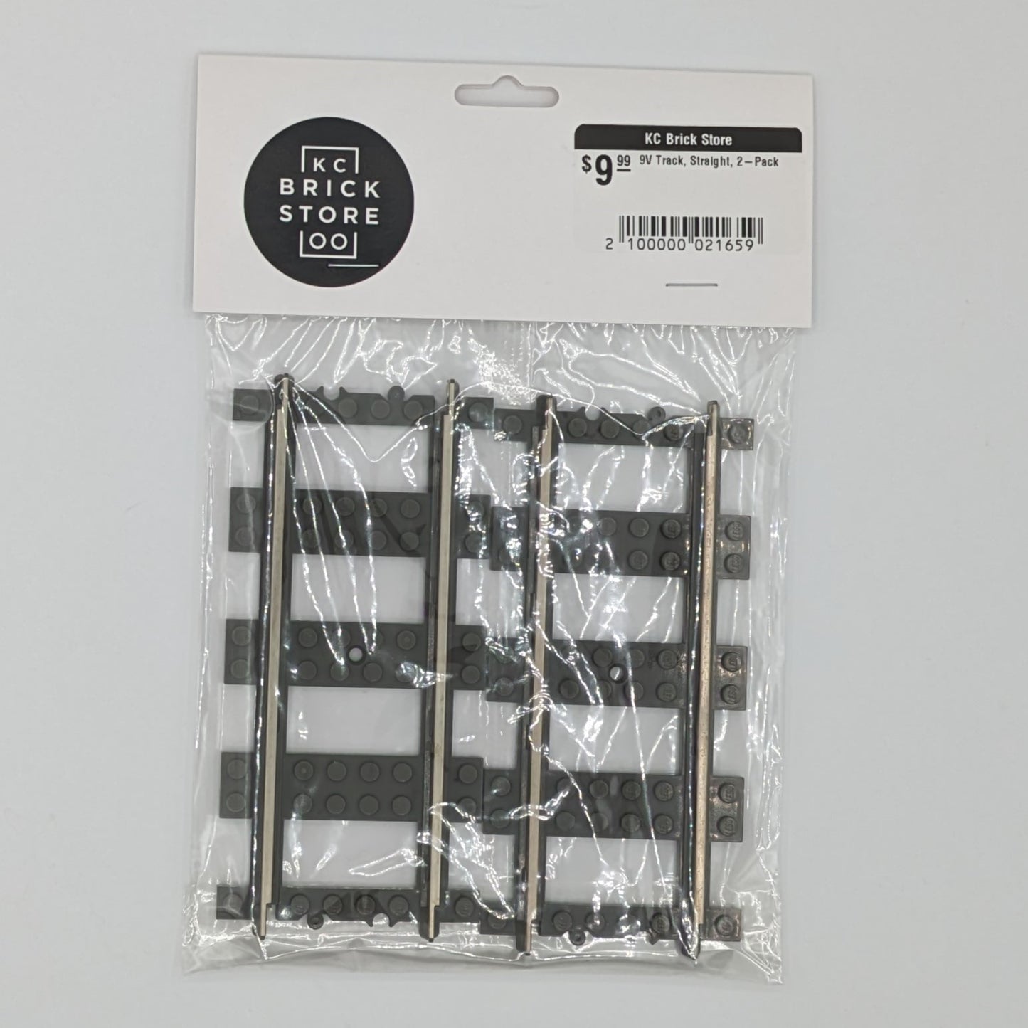 LEGO 9V Train Track, Straight, 2-Pack