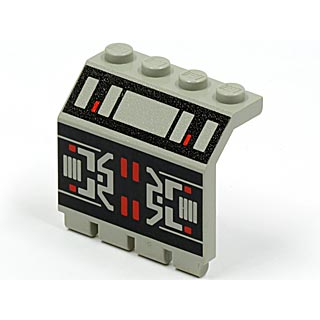 Panel 2 x 4 x 3 1/3 with Hinge with M:Tron Pattern, Part# 2582p68
