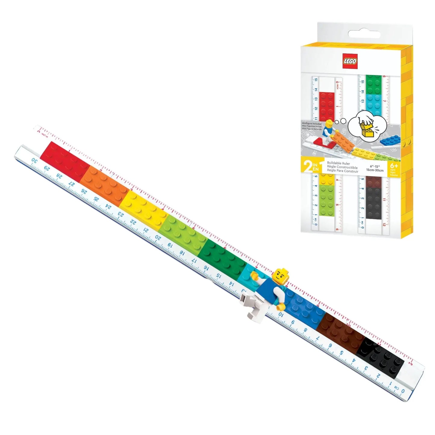 LEGO® Buildable Ruler with Minifigure