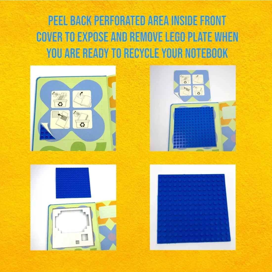 LEGO® Stationery Reclaim & Recycle Dotted Notebook with Gel Pen - Elephant