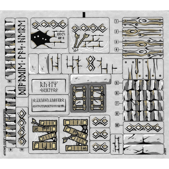 LEGO Mines of Moria (9473) Sticker Sheet