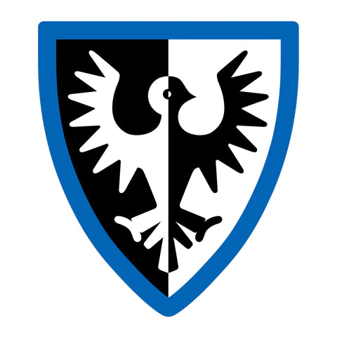 Black Falcons Blue Shield Decal