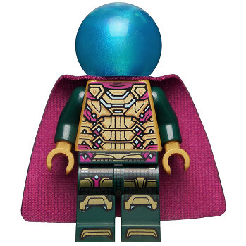 Mysterio - Magenta Trim, Dark Azure Head, Satin Trans-Light Blue Helmet
