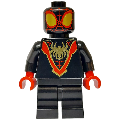 Spider-Man (Miles 'Spin' Morales) - Black Medium Legs, Gold Spider Logo