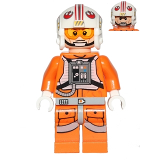 Luke Skywalker (Rebel Snowspeeder Pilot, Printed Legs, Cheek Lines)