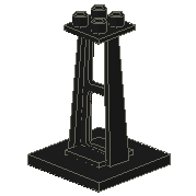 Monorail Support (4 x 4 x 5 Stanchion) 2-Pack