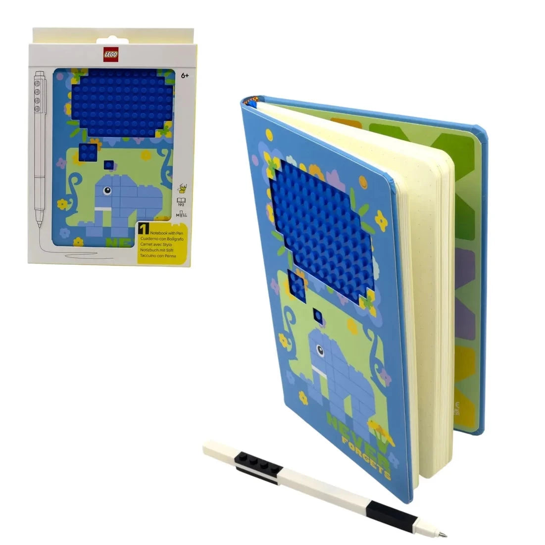 LEGO® Stationery Reclaim & Recycle Dotted Notebook with Gel Pen - Elephant