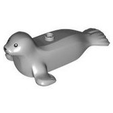 Seal with Stud on Back with Black Eyes, Nose, Mouth and Whisker Dots Pattern