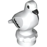 Bird, Pigeon with Molded Black Eyes, Beak and Feathers Pattern