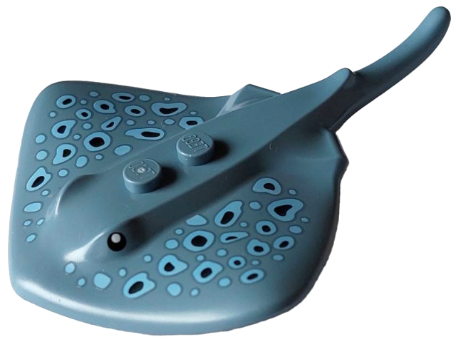 Manta Ray / Stingray with 2 Studs with Black Eyes