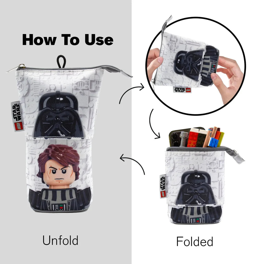 LEGO® Star Wars™ Pop Up Pencil Case - Darth Vader & Anakin Skywalker
