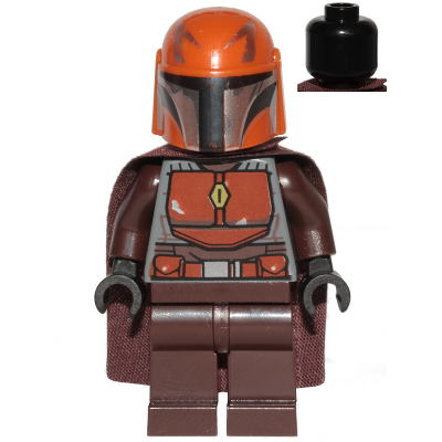 Mandalorian Tribe Warrior, Dark Brown cape, Dark Orange Helmet