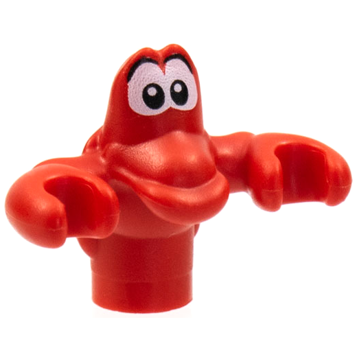 Sebastian - Minidoll - Crab, The Little Mermaid with White Eyes, Large Black Pupils