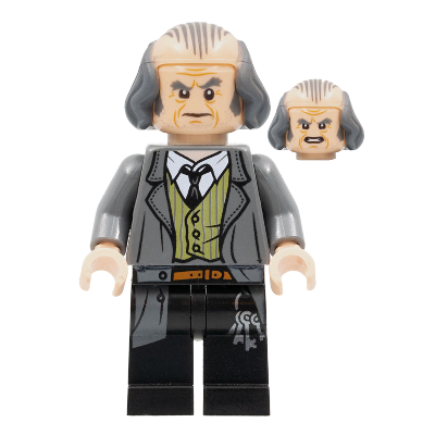 Argus Filch - Bald on Top, Dark Bluish Gray Jacket