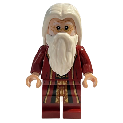 Albus Dumbledore - Dark Red Robe, White Hair, Plain Arms