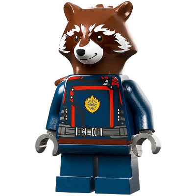 Rocket Raccoon - Dark Blue Guardians Suit, Reddish Brown Head