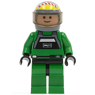Rebel Pilot A-wing - Green Jumpsuit, Trans-Brown Visor
