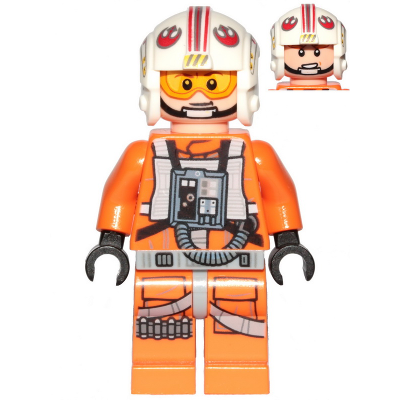 Luke Skywalker (Pilot, Printed Legs, Visor Up / Down, Askew Front Panel)