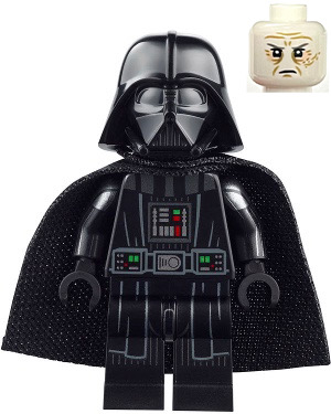 Darth Vader - Printed Arms, White Head, Frown