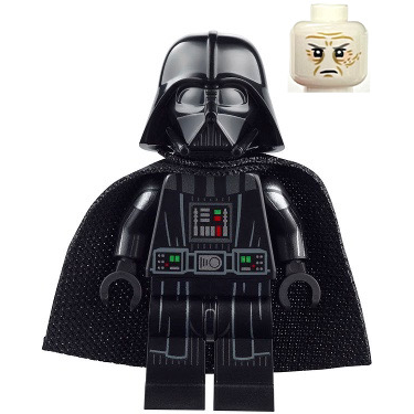 Darth Vader - Printed Arms, White Head, Frown